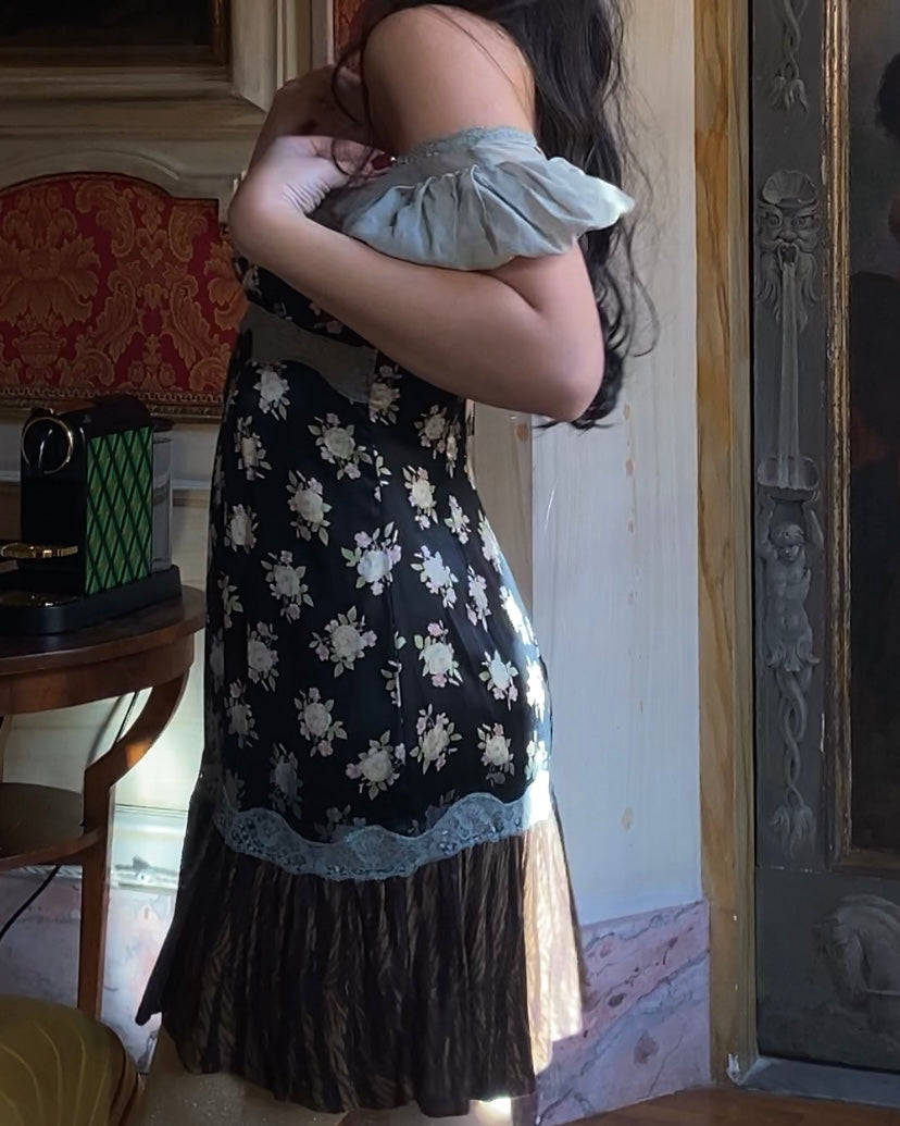 Dolce & Gabbana D&G 2005FW Puffed Sleeves Floral Dress