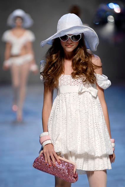 Blugirl Blumarine 2007SS Eyelet Babydoll Layered Dress