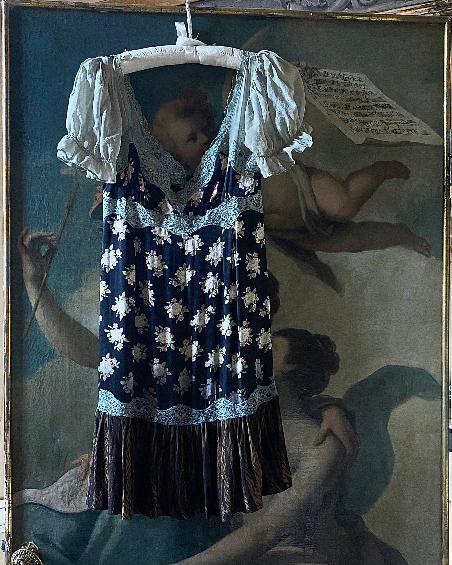 Dolce & Gabbana D&G 2005FW Puffed Sleeves Floral Dress