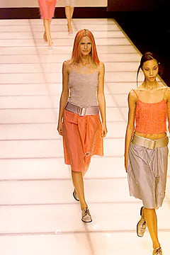 Emporio Armani 2000SS Lilac Feather Top & Skirt Ensemble