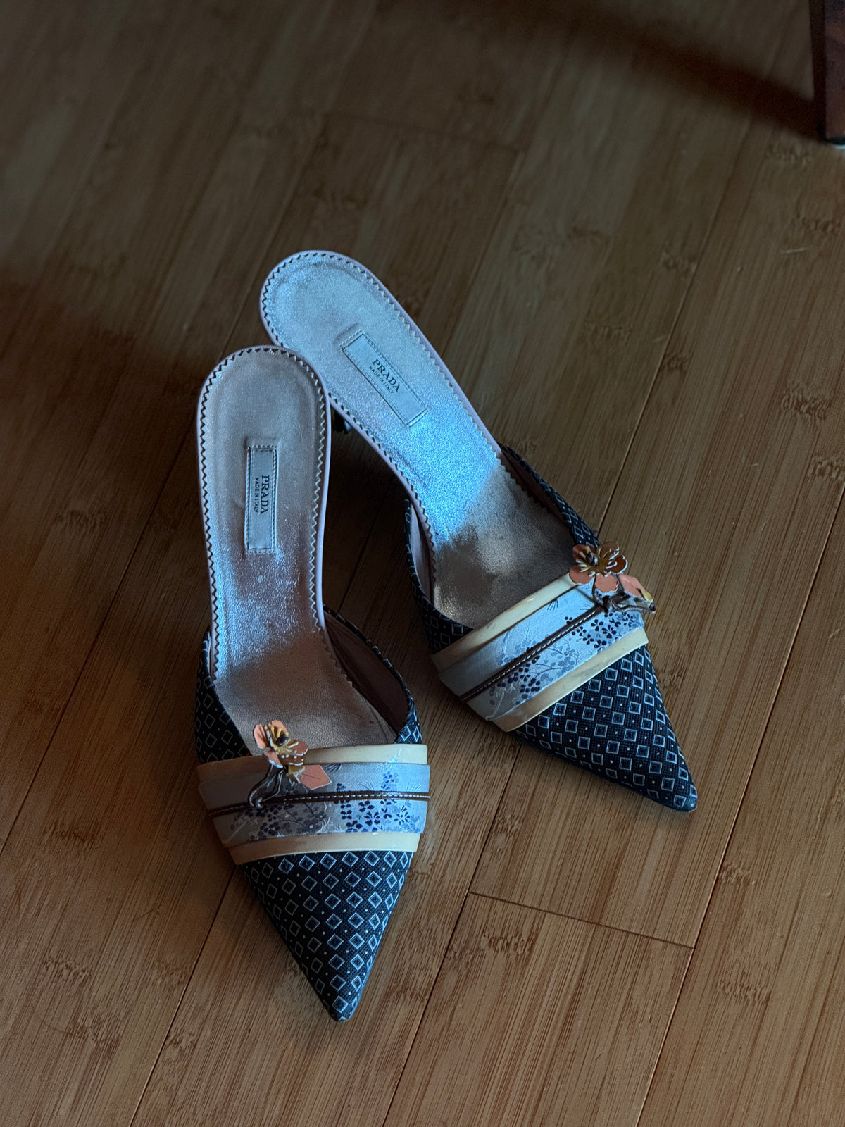 Prada 2002SS Floral Mules
