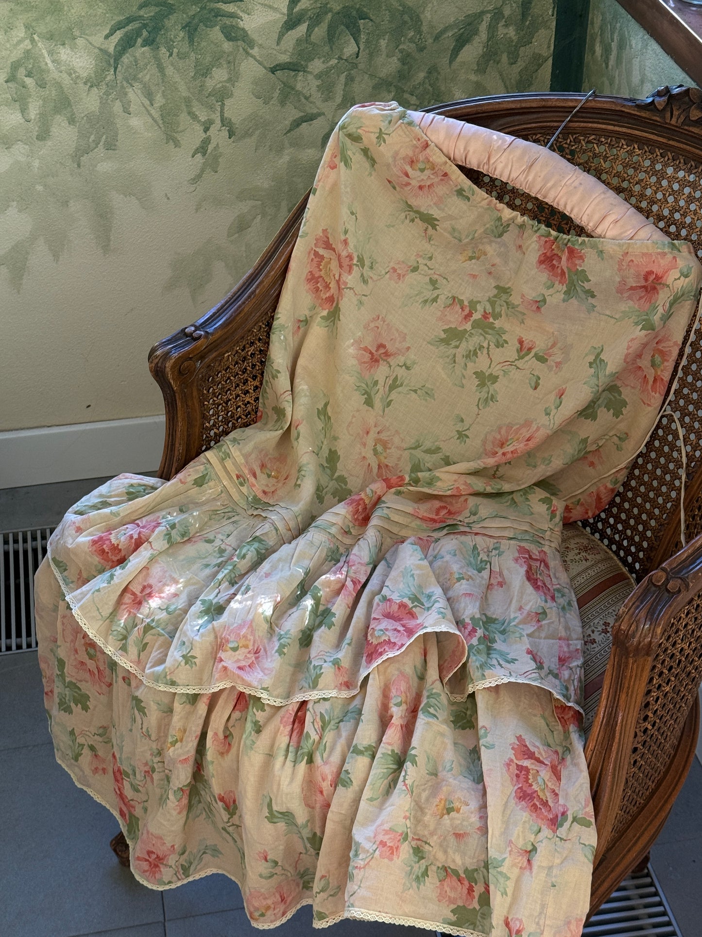 Ralph Lauren Beige Floral Corset and Skirt Set