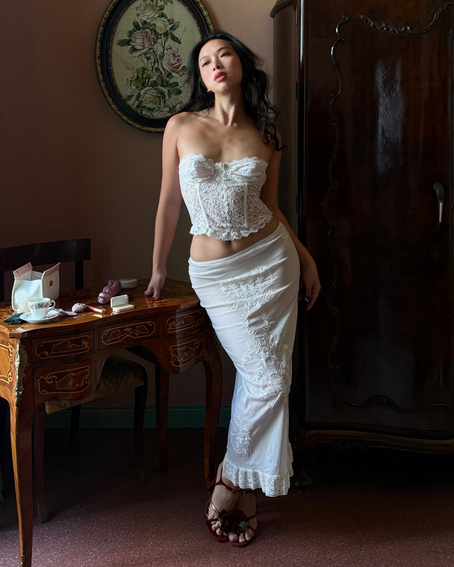 La Perla 90s Lace Ruffle Corset