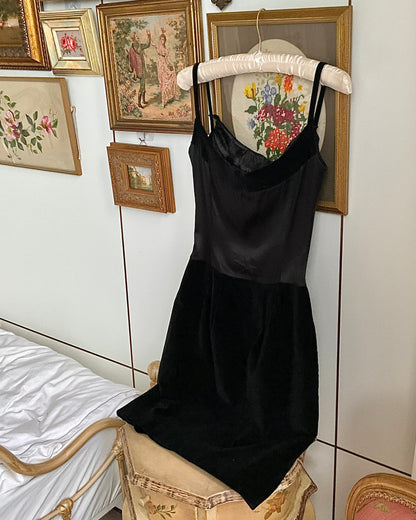 Chantal Thomass Black Corset Velvet Dress