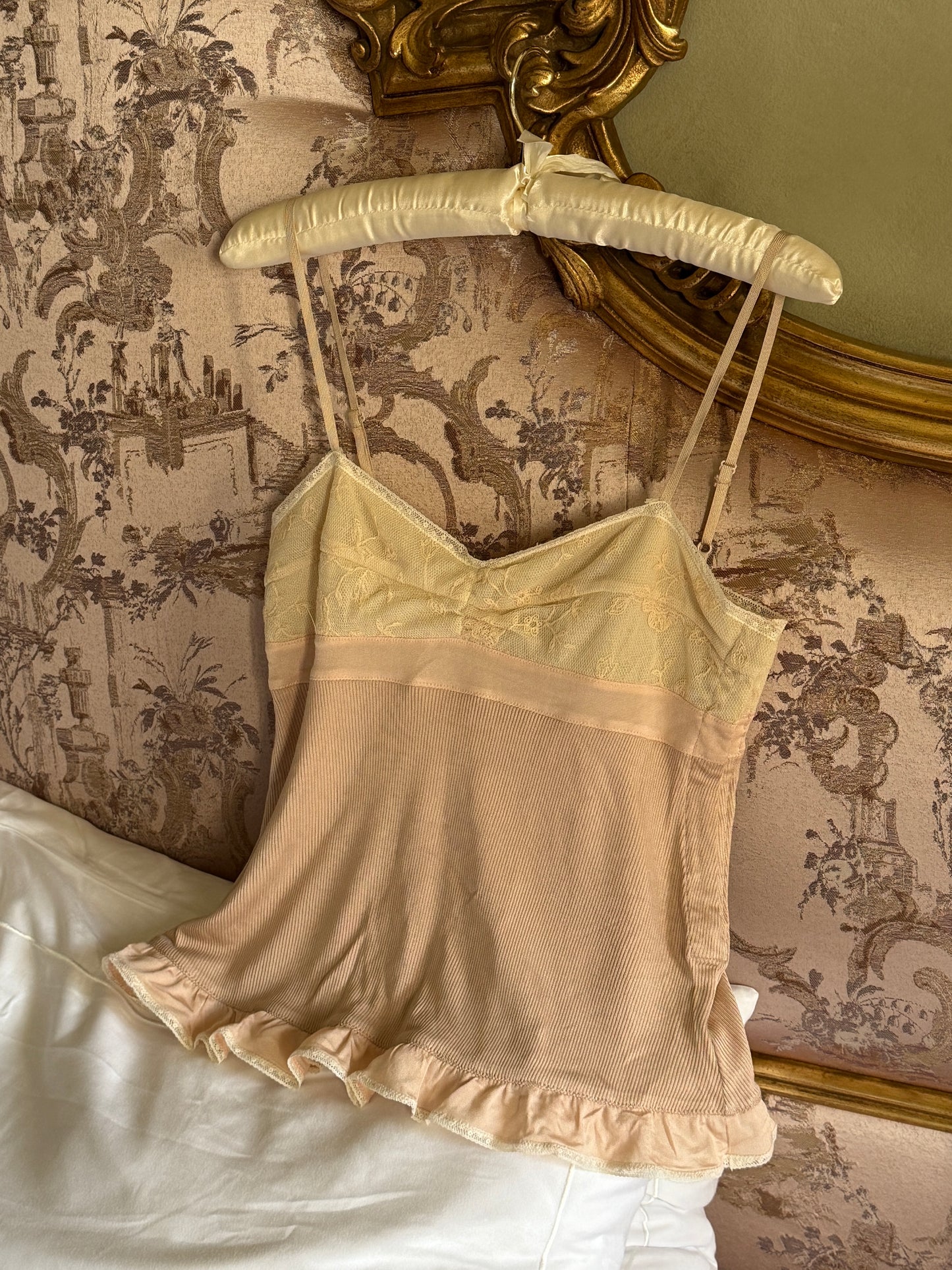 Ralph Lauren 2006FW Knitted Top with Lace Bust