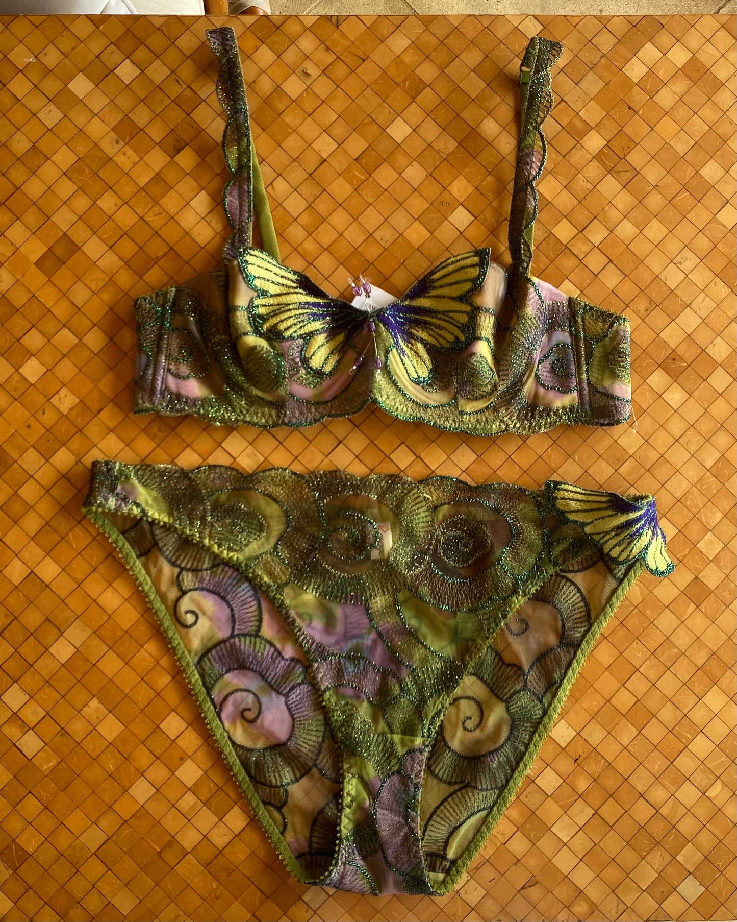 Rare Ravage Butterfly Bra And Panty Set