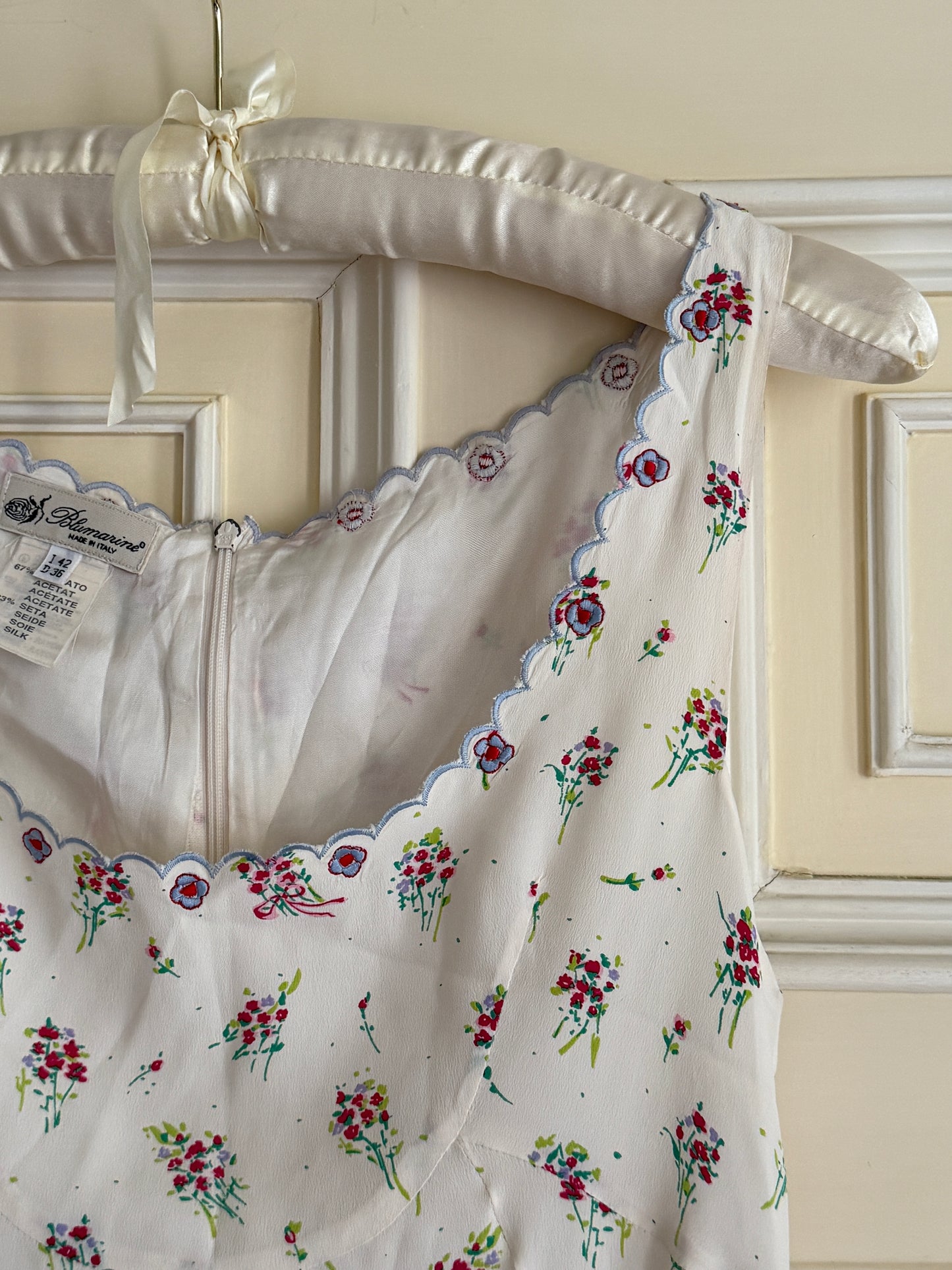 Blumarine Mini Floral Print Dress
