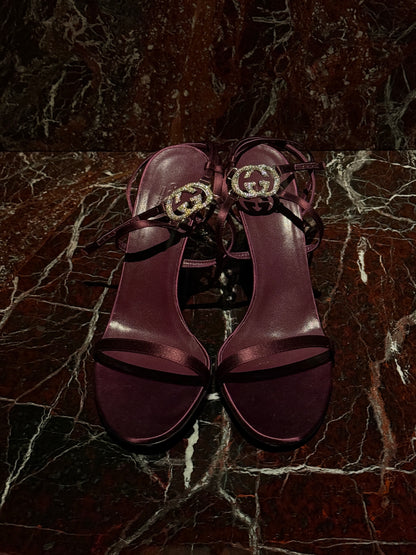 Gucci 1996SS Purple Satin Straps Sandals