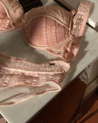 Dior Pink Lace Lingerie Set