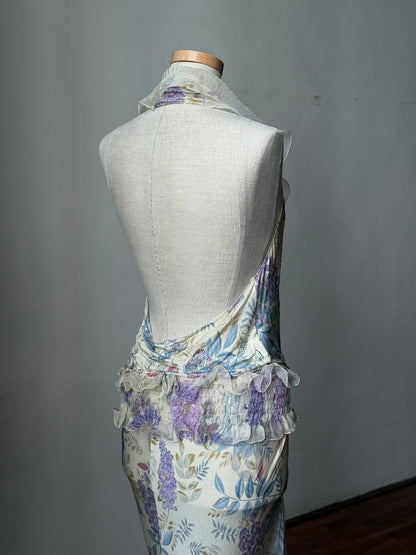 Emanuel Ungaro 2003FW Floral Print Ensemble with Ruffle Details