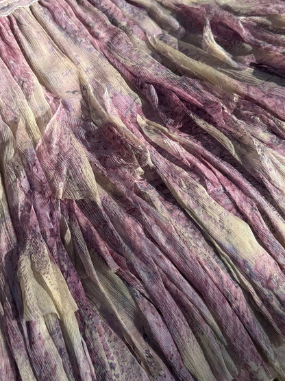 Blumarine 2007SS Lilac Fairy Silk Dress with Appliqués