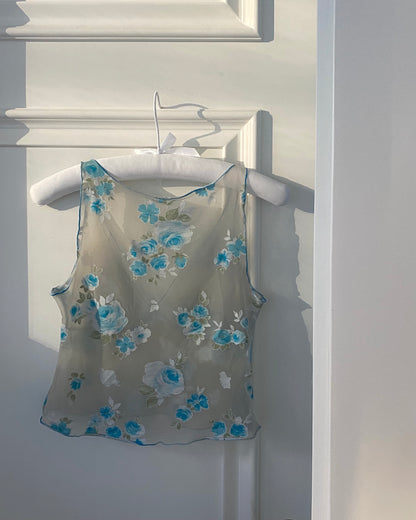 La Perla Floral Mesh Top