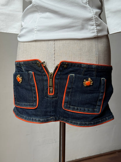 Dsquared2 White Blouse & 2005SS Crab Micro Skort