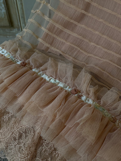 Blumarine 2004SS Pink Lace Top and Silk Chiffon Skirt
