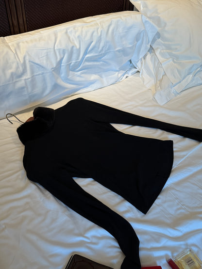 Blumarine Fur Turtleneck Jumper & 1998SS Lace Skirt