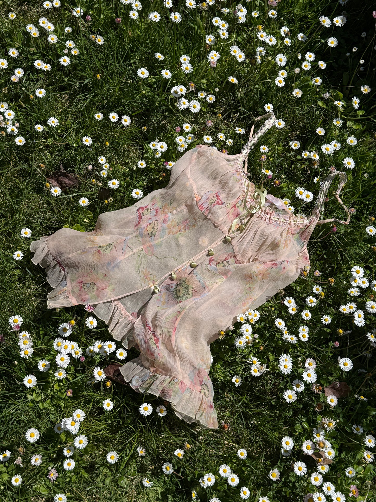 Victoria’s Secret Floral Print Silk Chiffon Set