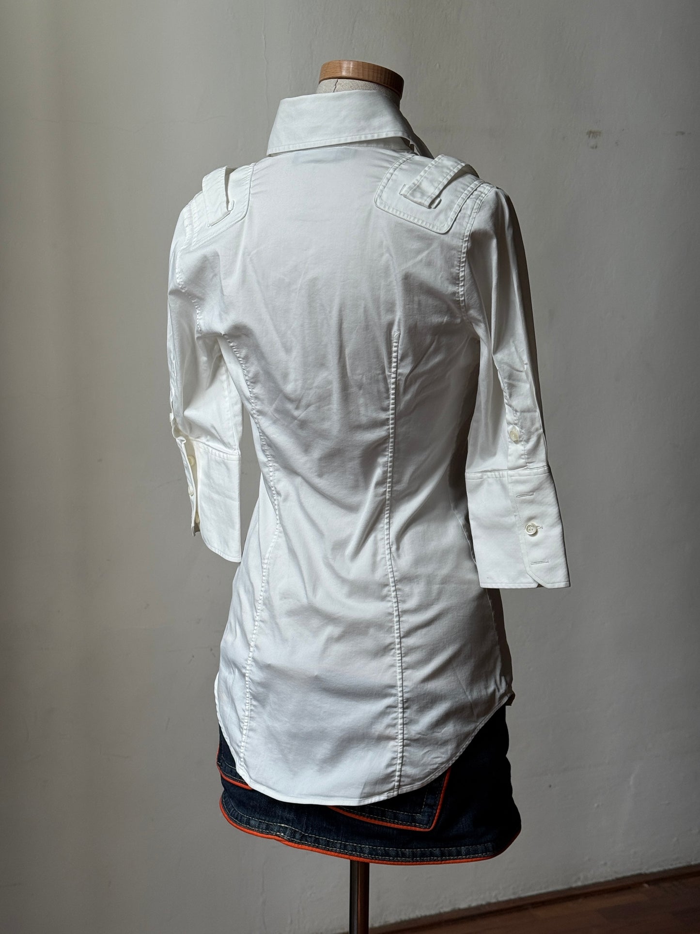 Dsquared2 White Blouse & 2005SS Crab Micro Skort