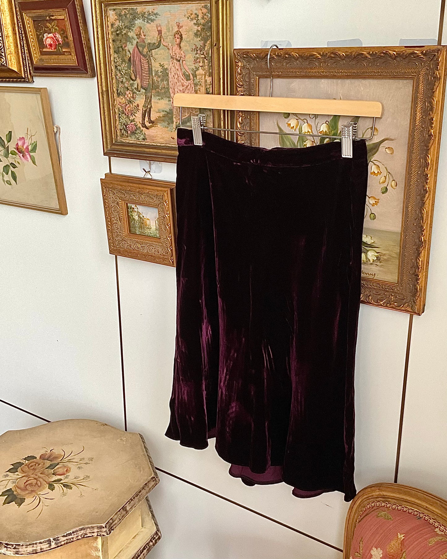 Blumarine 90’s Purple Velvet Skirt