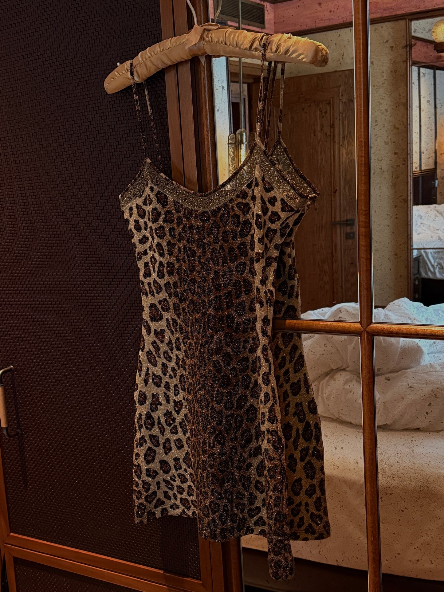 Blumarine 2004FW Leopard Glitter Dress