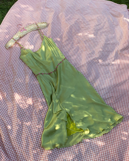 Blugirl Green Satin Dress