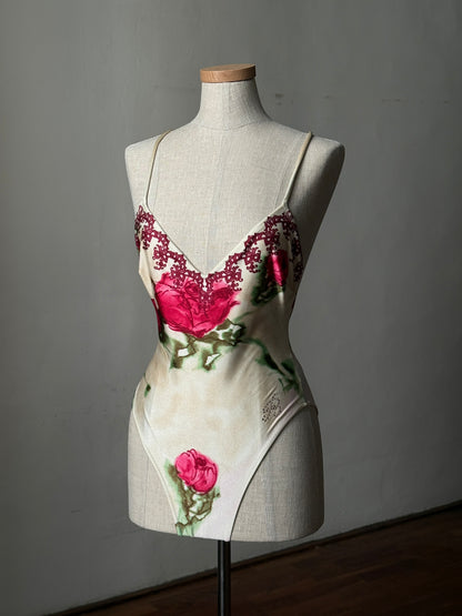 Blumarine 1997SS Floral Blouse & Swimwear Ensemble