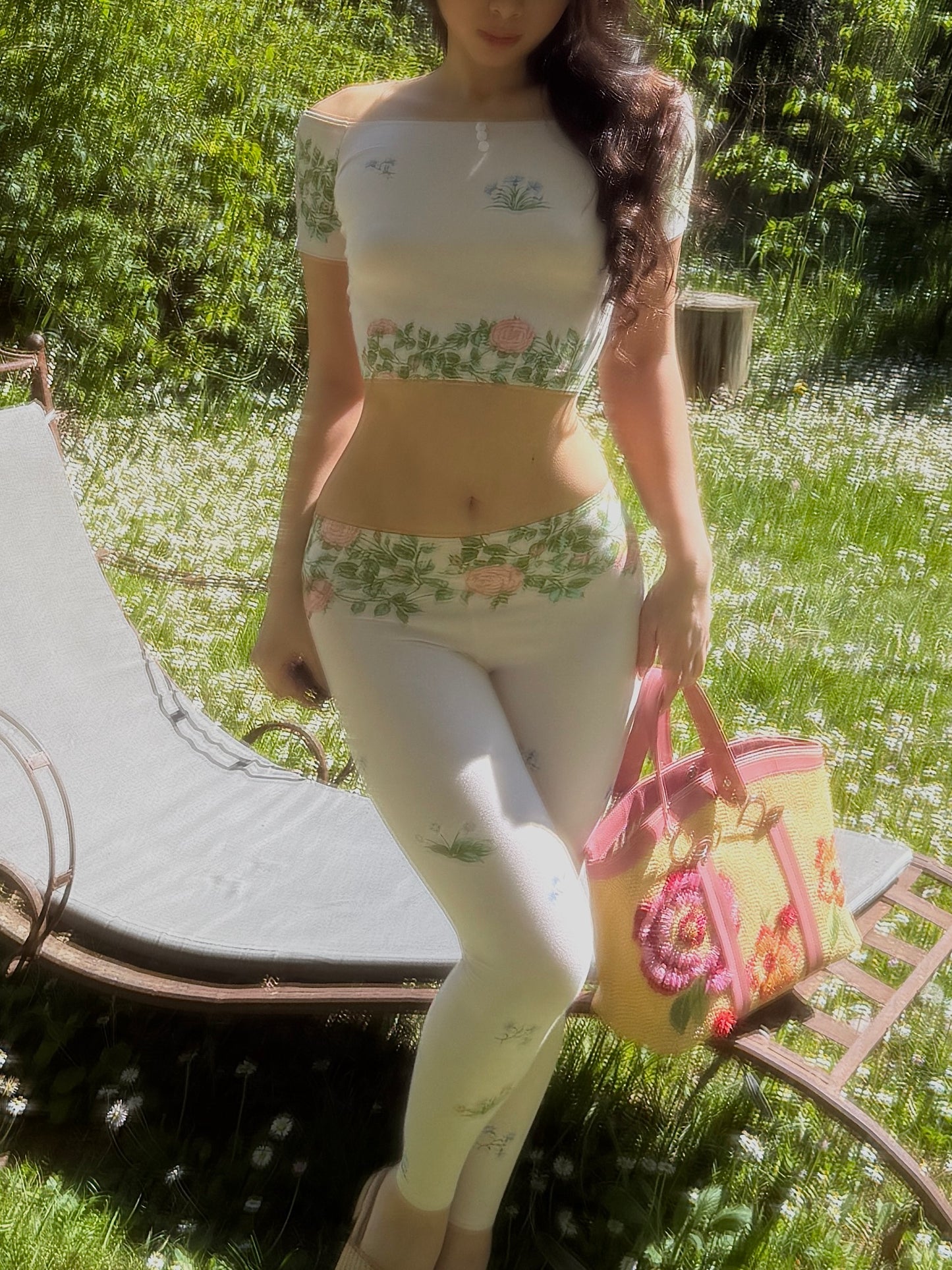 Blumarine 1994SS Floral Print Cotton Set