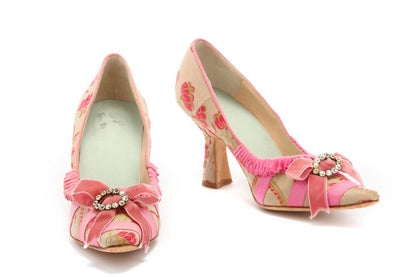 Manolo Blahnik ‘Marie Antoinette’ Jacquard Velvet Ribbon Heels