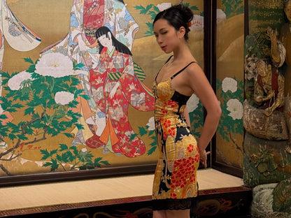 Dolce & Gabbana D&G Japanese Floral Print Bodycon Dress