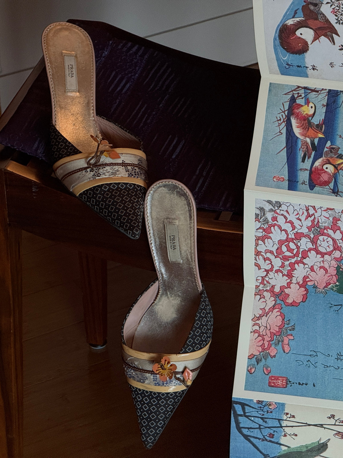 Prada 2002SS Floral Mules