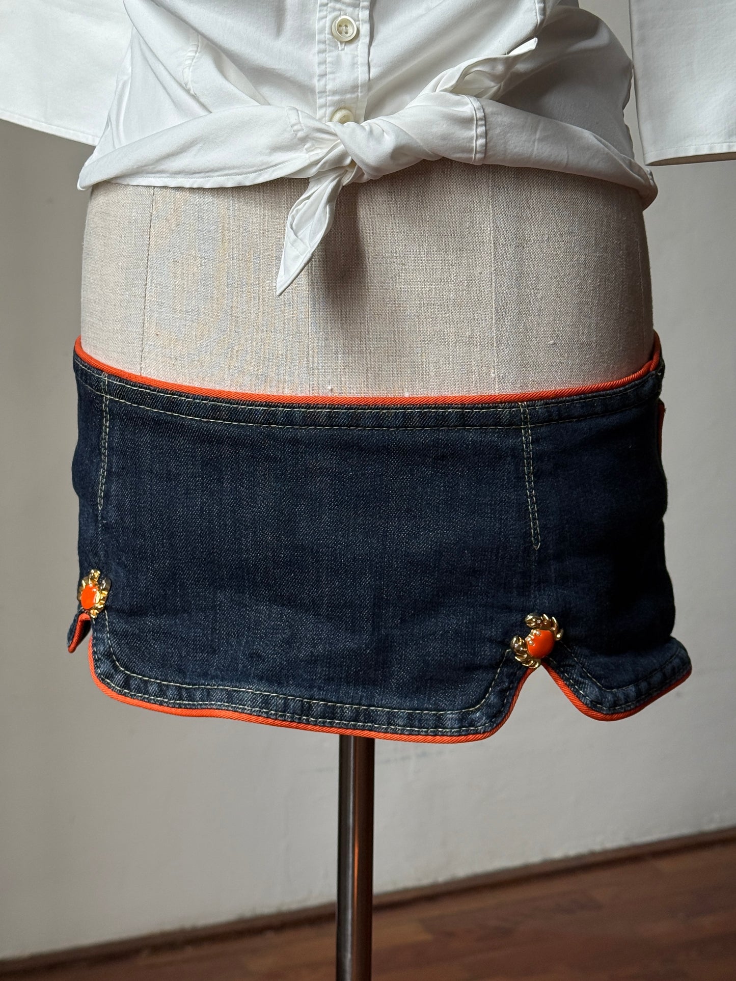 Dsquared2 White Blouse & 2005SS Crab Micro Skort
