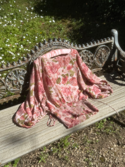Dolce & Gabbana 2004SS Rose Print Silk Chiffon Blouse