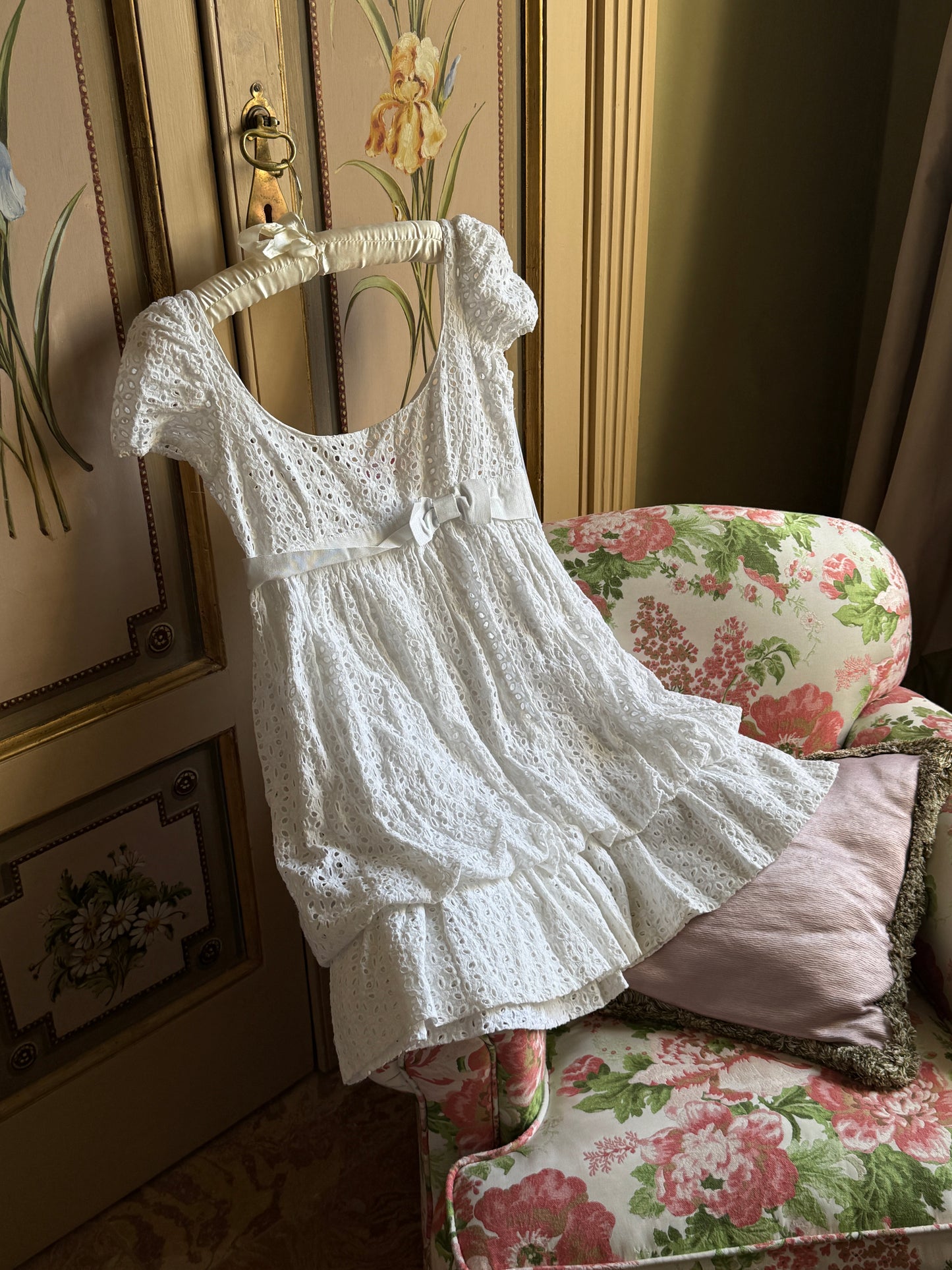 Blugirl Blumarine 2007SS Eyelet Babydoll Layered Dress