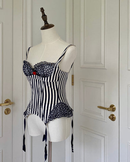 Chantal Thomass Navy Striped Corset