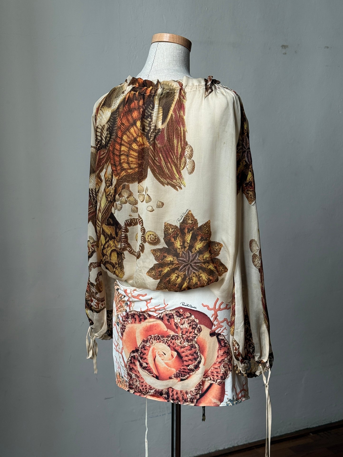 Roberto Cavalli 2005SS Sea Life Silk Blouse & Pareo