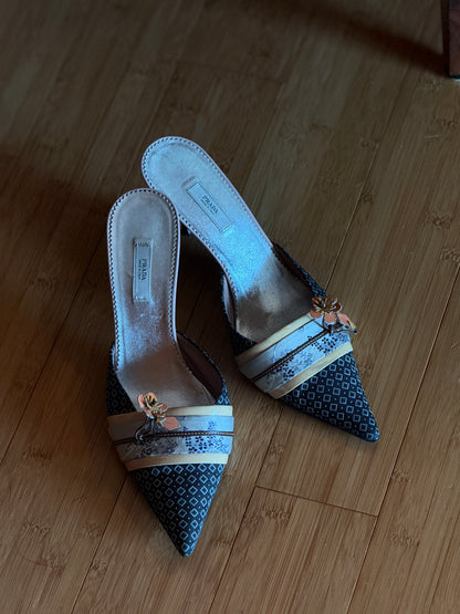 Prada 2002SS Floral Mules