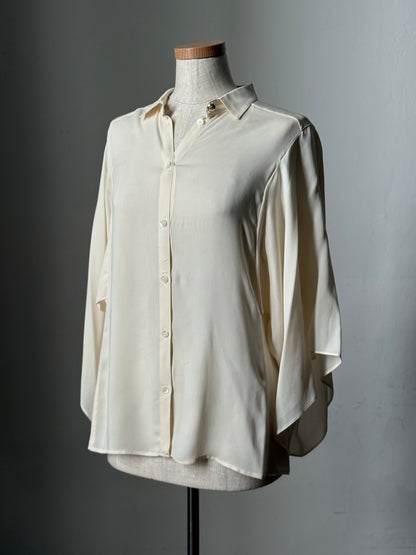 Gucci by Tom Ford 2002FW Floral Jacquard Kimono Belt & late 2000s Kimono Sleeves Silk Blouse