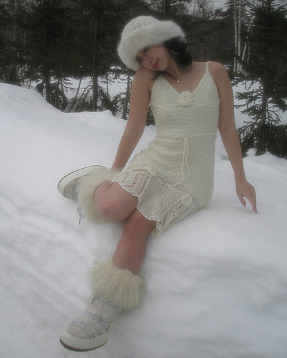 Vintage White Crocheted Dress