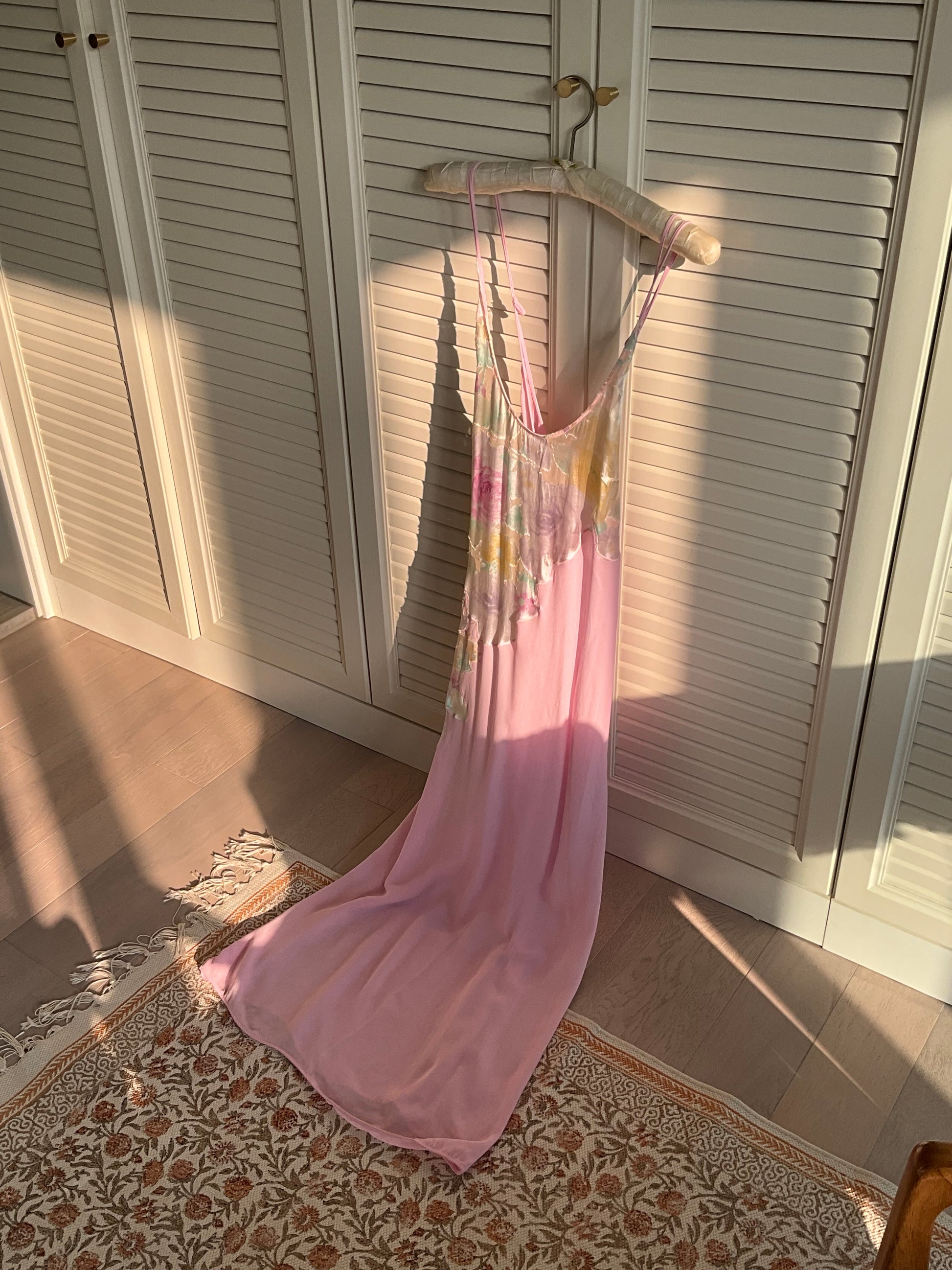 La Perla Light Pink Floral Maxi Slip Dress Sous Les Fleurs La Perla Light Pink Floral Maxi Slip Dress Sous Les Fleurs