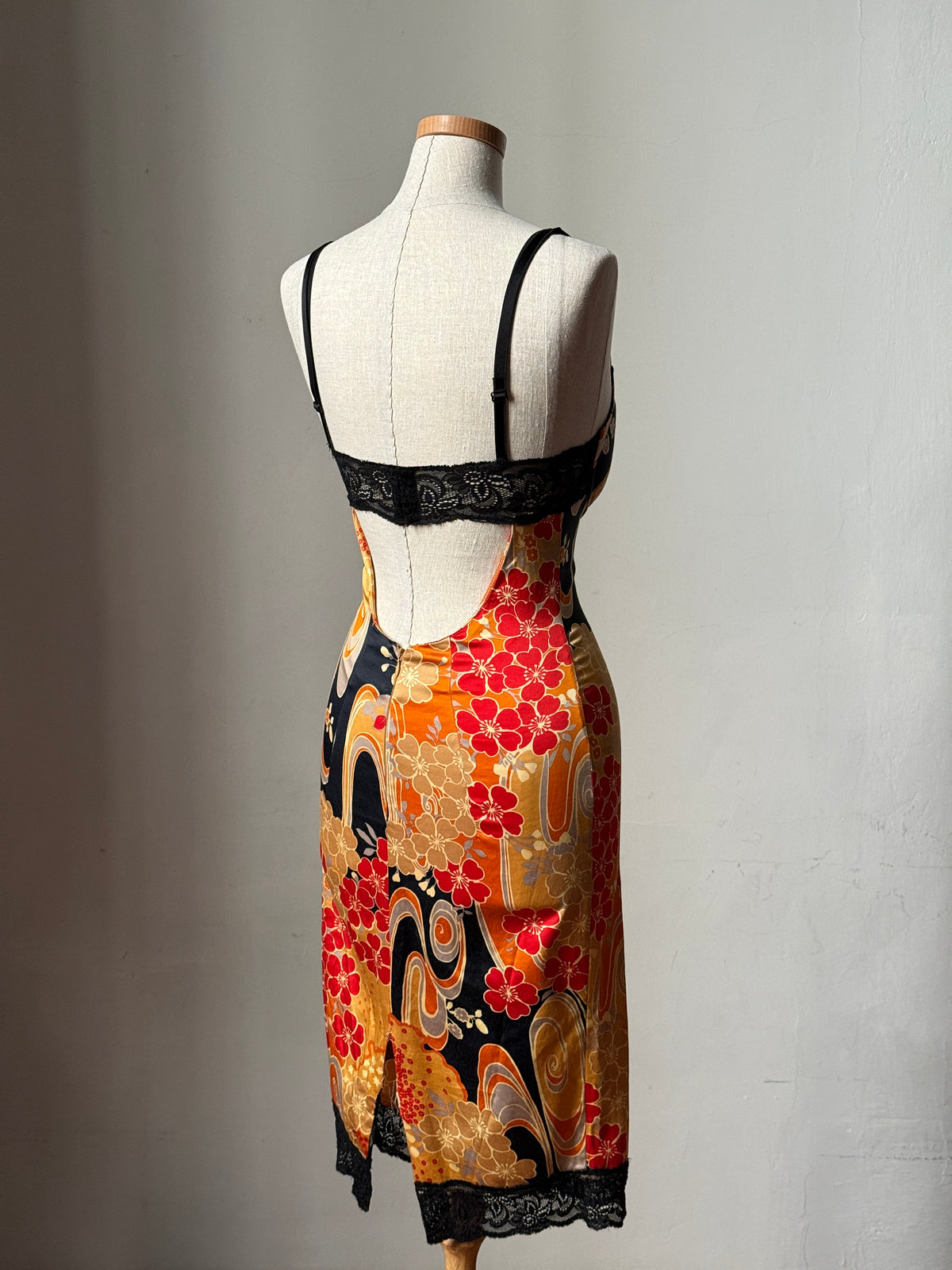Dolce & Gabbana D&G Japanese Floral Print Bodycon Dress