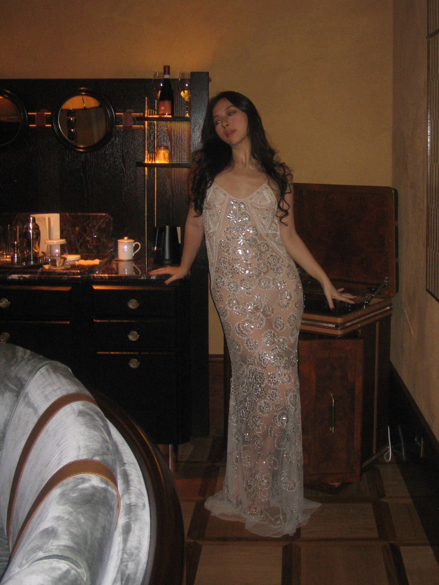 Roberto Cavalli 2017SS Beaded Gown