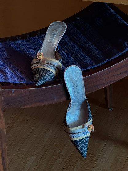 Prada 2002SS Floral Mules