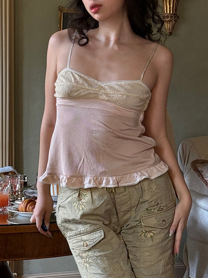 Ralph Lauren 2006FW Knitted Top with Lace Bust