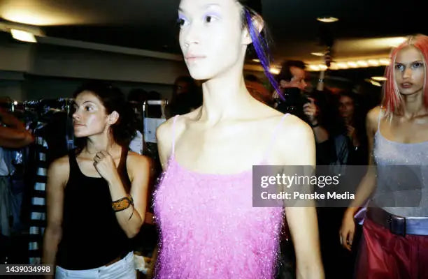 Emporio Armani 2000SS Lilac Feather Top & Skirt Ensemble