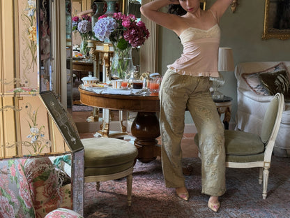 Ralph Lauren 2003SS Sage Green Brocade Pants