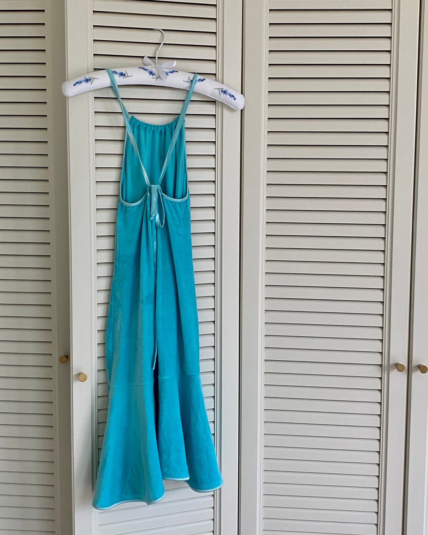 Blumarine Blue Mini Halter Sundress