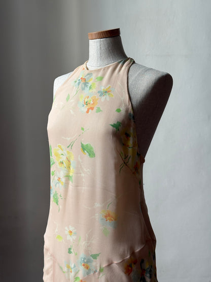 Ralph Lauren 2012SS Floral Rose Silk Chiffon Dress