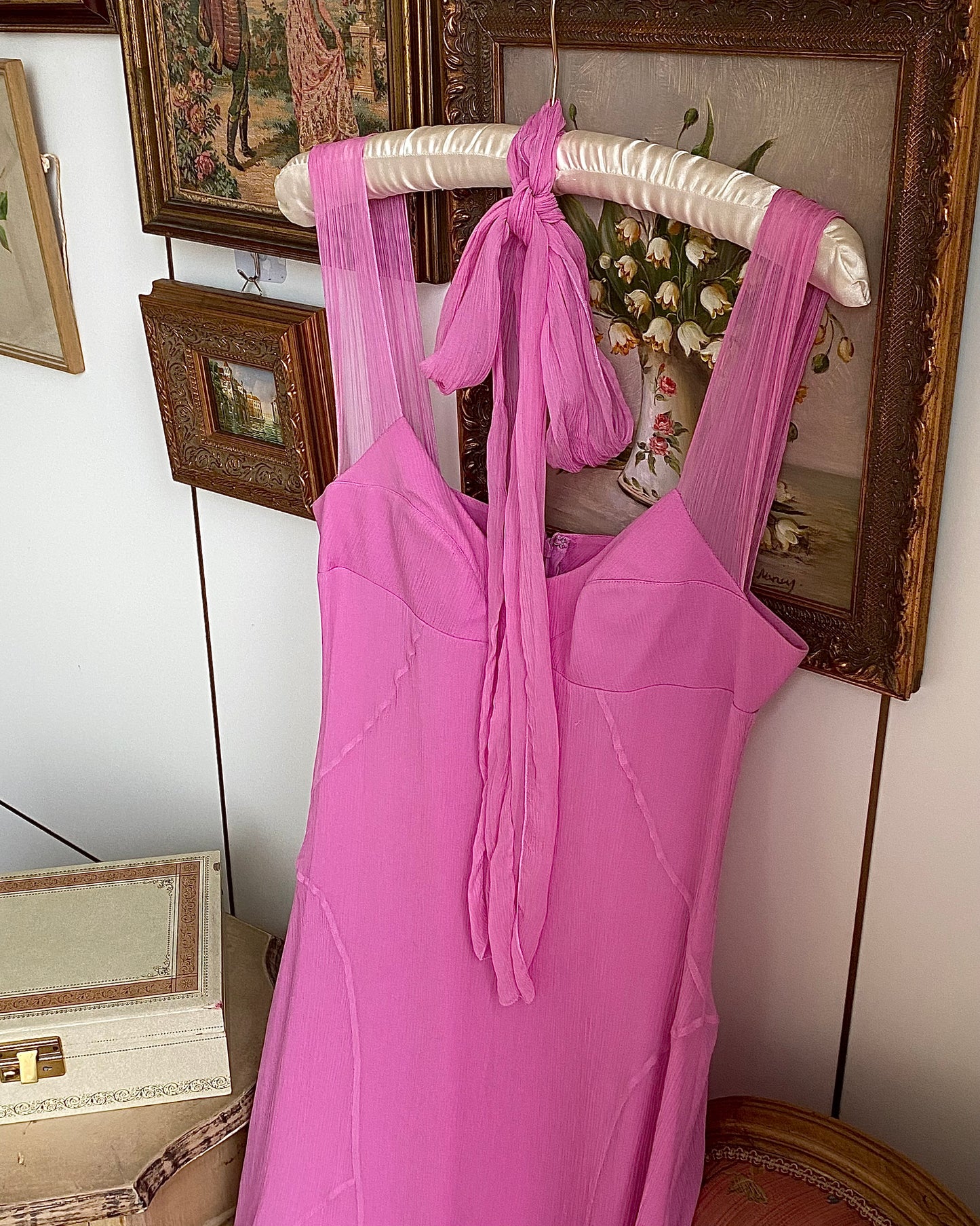 La Perla Pink Silk Chiffon Dress