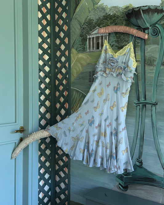 Blugirl Blumarine Light Blue Butterflies Dress
