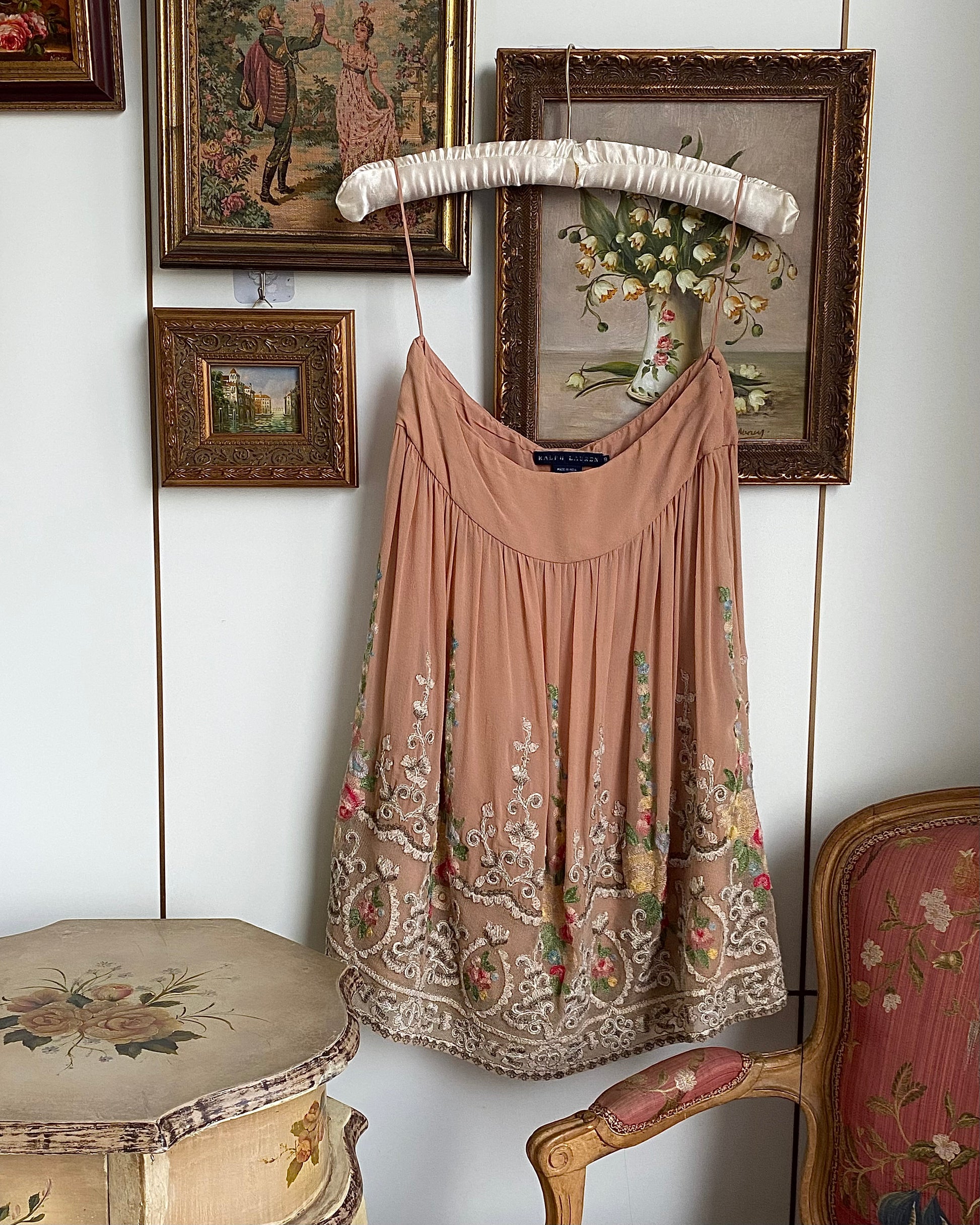 Ralph Lauren Floral Embroidery Tulle Dress Ralph Lauren Floral Embroidery Tulle Dress