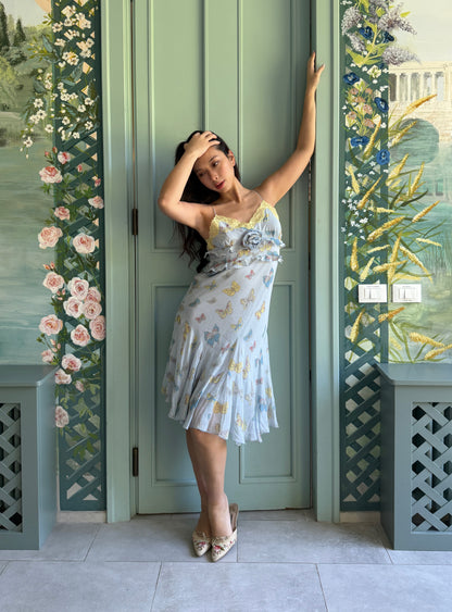 Blugirl Blumarine Light Blue Butterflies Dress